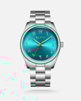 ساعة رجالية باللون الفضي