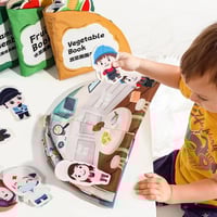 كتاب قماشي تفاعلي (المهن)