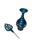 مكحلة نحاس حجم كبير لون ازرق