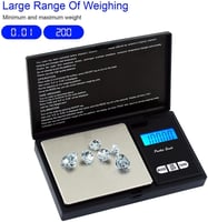 ميزان رقمي صغير الحجم يزن من 0.01 غرام - 200 غرام