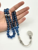 سبحة فاتوران أزرق شفاف طربزونة