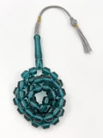 سبحة بكلايت تركوازي شفاف كركوشة