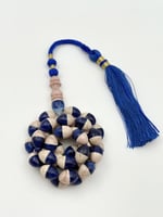 سبحة فاتوران منوصف أبيض أزرق كركوشة