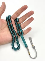 سبحة بكلايت تركوازي شفاف كركوشة