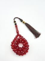 سبحة زعفران أحمر كركوشة يدوية