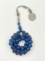 سبحة فاتوران أزرق شفاف طربزونة