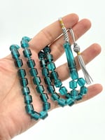 سبحة بكلايت تركوازي شفاف كركوشة