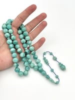 سبحة فاتوران تركوازي مموج تمليكة