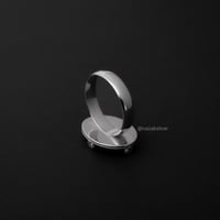 خاتم ملكي تاج فضة عيار 925 -أسود