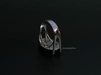 خاتم فضة رجالي ملكي مقبض- أسود