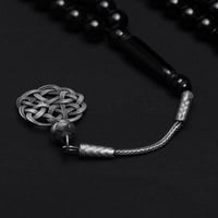 سبحة بكالايت طربزون فضة - لون أسود