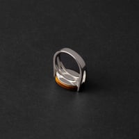 خاتم فضة رجالي ملكي مقبض- عين النمر