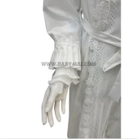 روب استقبال نفاس بأكمام طبقات سكري