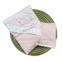 منشفة استحمام مواليد قطعتين لون وردي - صناعه اسبان...