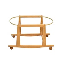 قاعدة هزاز خشب بكفرات - لون خشبي