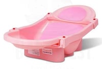 حوض استحمام للمواليد قابل للطي - لون وردي