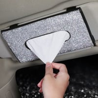 حامل مناديل سيارة من الجلد الصناعي الفاخر | لون فض...