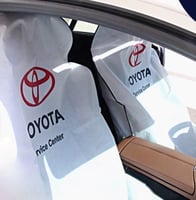 6طقم-تلبيسة مقاعد وكالة تويوتا -سائق وراكب- ابيض