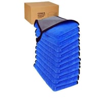 طقم 12 منشفة مايكروفايبر متعددة الاستخدامات | مثال...