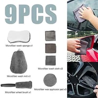 مجموعة تنظيف السيارات مكونة من 9 قطع