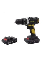 دريل لاسلكي روكسون مع بطارية ومجموعة أدوات كاملة.