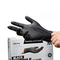 علبة قفازات بلاستيك لليدين سوداء عالية الجودة للاس...