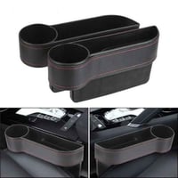 حامل أكواب ومنظم أغراض السيارة من الجلد الفاخر (قط...