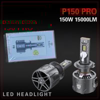 لمبة لد سيارة (H4) بقوة 150 واط و15000 لومن مع ضما...