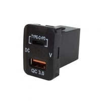 شاحن منفذ USB + منفذ TYPE C