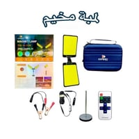 لمبة مخيم بقاعدة مغناطيس وريموت تحكم عن بعد ولونين...