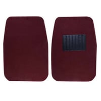 فرشة ارضية موكيت للسيارات 2 قطعة , لون عنابي