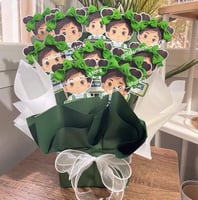 باقة فيونكات بلون أخضر