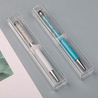 قلم كريستال أنيق مع علبة أكريليك شفافة