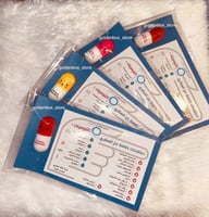 6 كروت إرشادات السكري مع قلم بشكل كبسولة