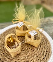 توزيعات سلة خوص ميني مع مسك وكسرة عود