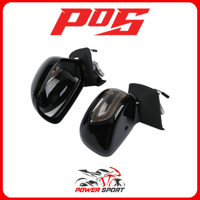 طقم مرايا قولد + فلشر سموك لون اسود موديل 2001 - 2...