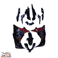 طقم فيبر احمر ريس 250cc