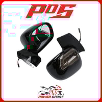 طقم مرايا قولد + فلشر سموك لون اسود موديل 2001 - 2...