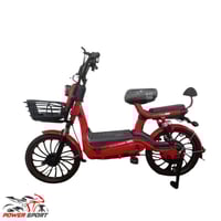 دراجة كهربائية بقوة عالية من باور سبورت لون احمر