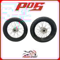 طقم جنوط + كفرات خلفي مقاس 140/70/17 * امامي مقاس...