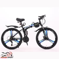 دراجة هوائية رياضية قابلة للطي أزرق بأسود