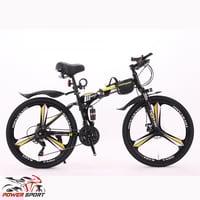 دراجة هوائية رياضية قابلة للطي أصفر بأسود