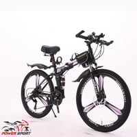 دراجة هوائية رياضية قابلة للطي وردي بأسود