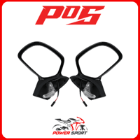 طقم مرايا قولد + فلشر سموك لون اسود موديل 2001 - 2...