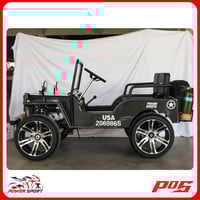 سيارة ميني جيب 4 عجلات 150CC - لون زيتي - Mini Jee...