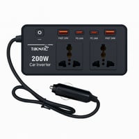 محول سيارة 200 واط من TiKNAL – شواحن USB و PD ومقب...