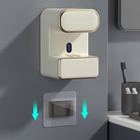 موزع معجون الأسنان الذكي مع معقم الفرشاة - أبيض