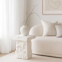 طاولة مجلس - الصخر الأبيض