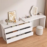 طاولة تزيين مع خزائن جانبية, 2 قطع