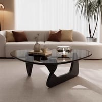 طاولة قهوة ، نيو كلاسيك, اسود زجاج اسود